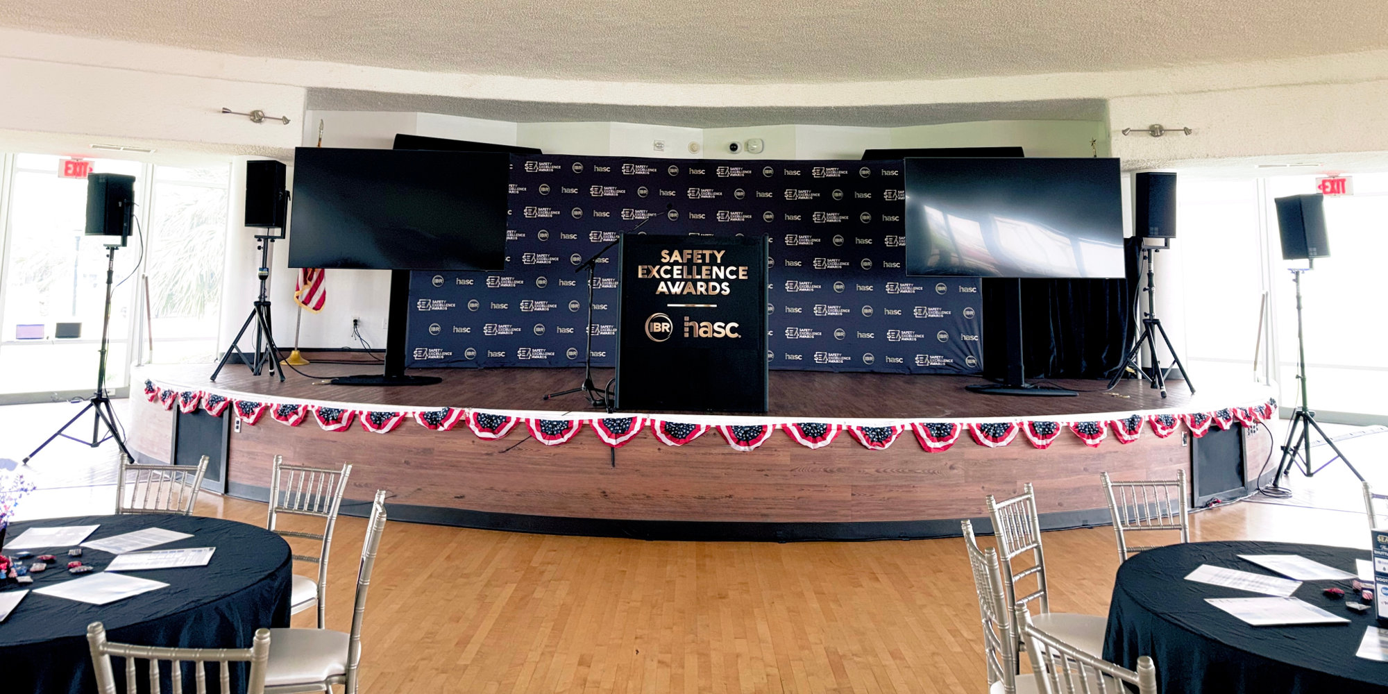 Presentation stage.